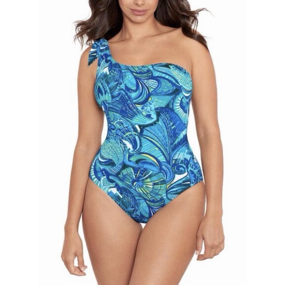 New Skinny Dippers Miraclesuit Swimsuit Womens‎ Small One-Piece Conch Flapjack